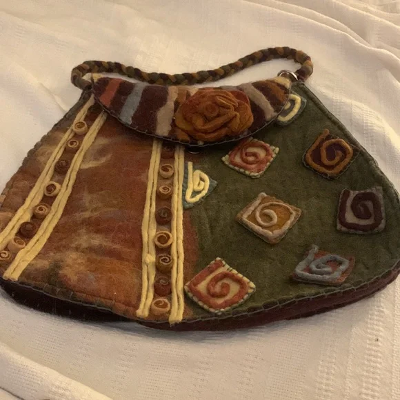 NEW Anthropologie Rising Tide handmade wool purse - Picture 2 of 16